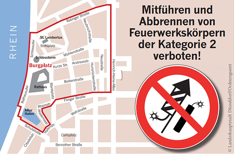 Düsseldorf: Τι επιτρέπεται και τι όχι μετά την απαγόρευση των πυροτεχνημάτων