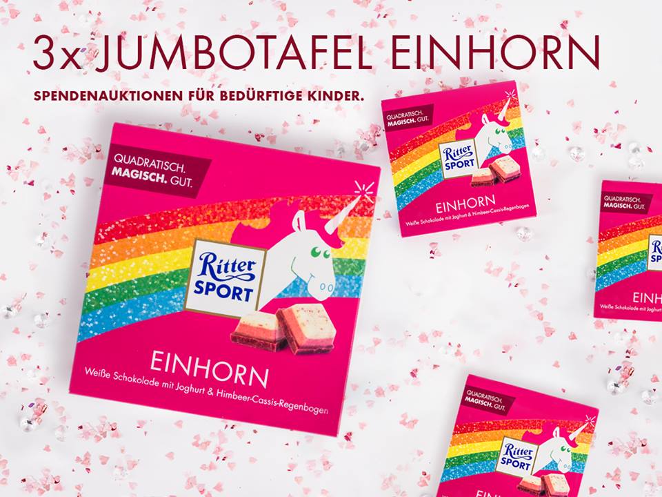 Γερμανία: Η Ritter Sport βγάζει σε πλειστηριασμό της σοκολάτα Unicorn … τώρα όμως για καλό σκοπό